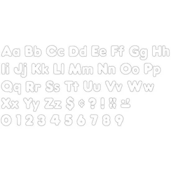 Trend Enterprises&reg; 4" Casual Combination Ready Letters&reg;, 6 Packs Snow White {4}