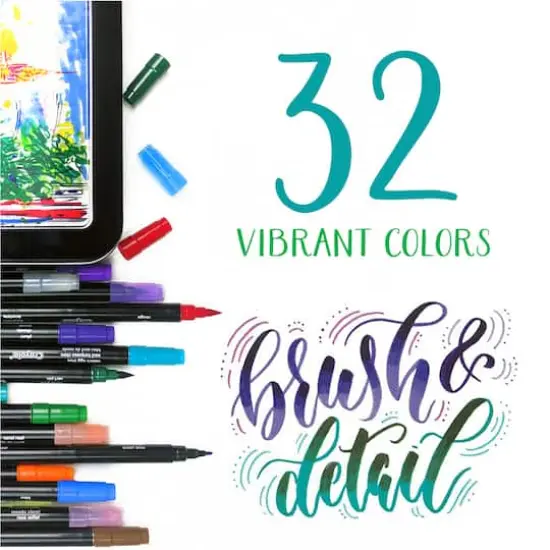 Crayola&reg; Signature&trade; Brush & Detail Dual-Tip Markers {5}