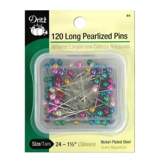 120 Long Pearlized Pins, Size 24 {1}