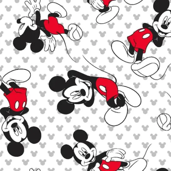 Disney&reg; White Mickey Mouse Toss Fabric {1}
