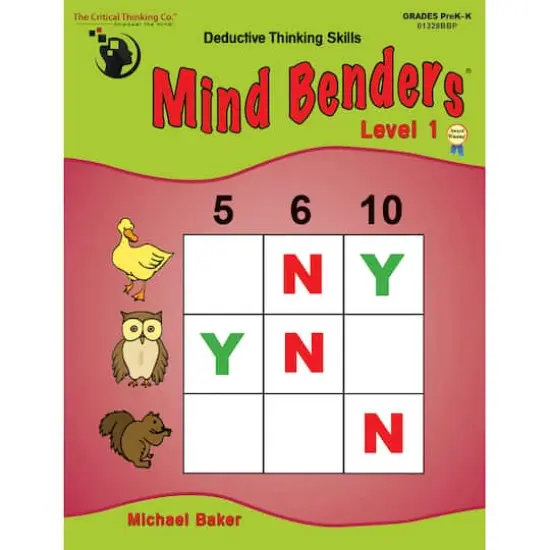 The Critical Thinking Co.&trade; Mind Benders&reg; Level 1, Grades PreK-K {1}