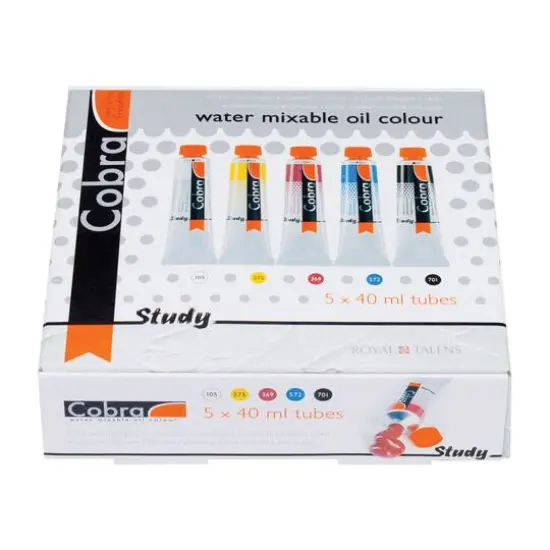 Cobra Study Water Mixable Oil Colour, Primary Mixing Set {3}