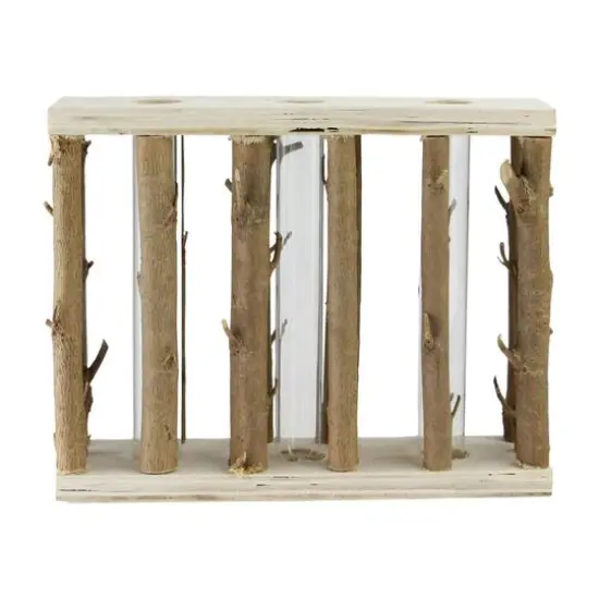 7.75" Branches in Wood Frame Vase Tabletop Accent {1}