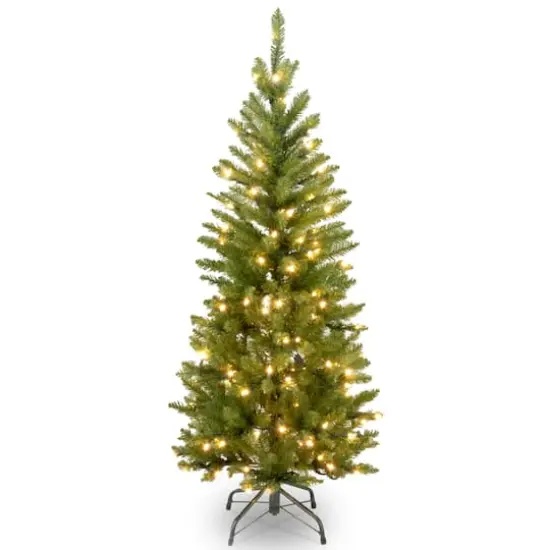 4.5 ft. Pre-lit Kingswood Fir Pencil Artificial Christmas Tree, Clear Lights {1}