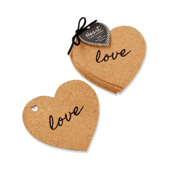 Kate Aspen&reg; Heart Cork Coaster Set, 6 Sets {1}