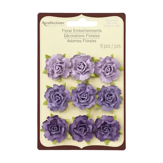 Small Lavender Rose Embellishments by Recollections&trade; Signature&trade; {1}
