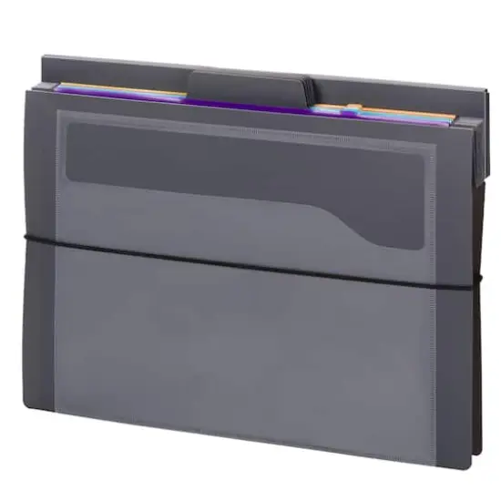 Smead&reg; Cascading Wall Organizer, Gray with 6 Bright Pockets {7}