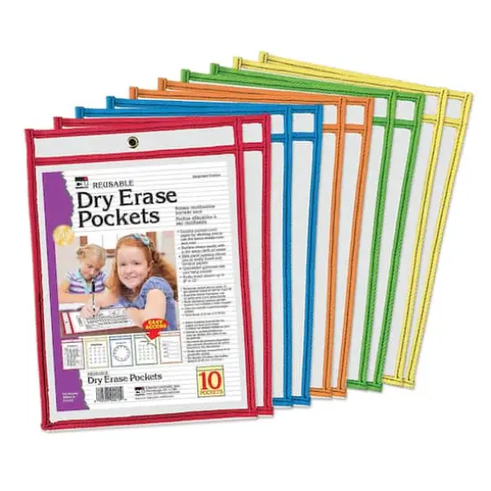 Reusable Dry Erase Pockets, Set of 10 {1}
