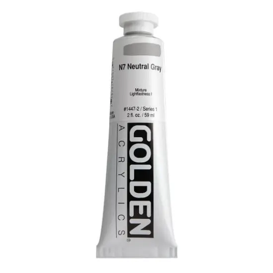 Golden&reg; 2oz. Heavy Body Acrylic Paint N7 Neutral Gray {1}