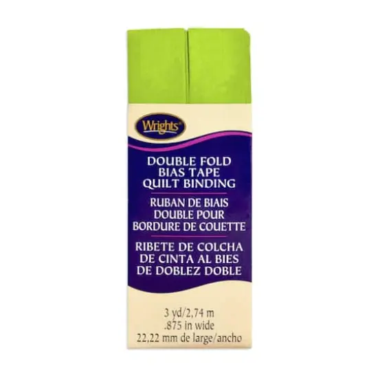 7/8" Lime Green Double Fold Bias Tape Quilt Binding - 3 Yards {1}