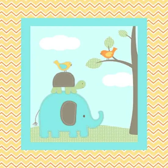 Springs Creative Chevron Jungle Scenic Quilt Panel Multi Substrate Patch Fabric {1}