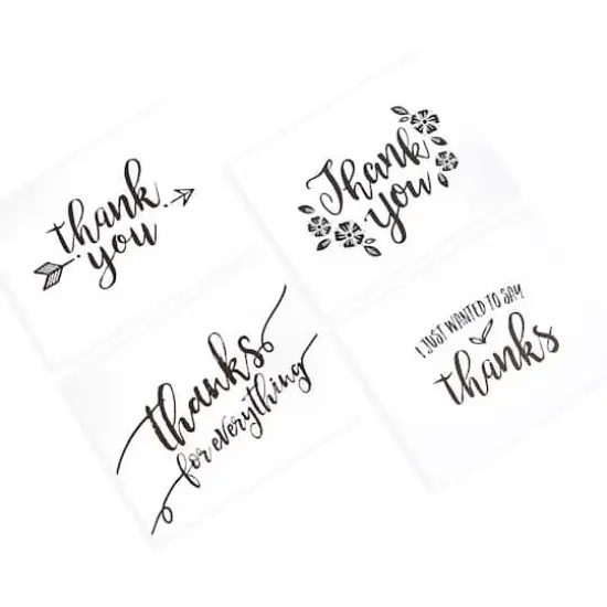 Assorted Black Thank You Cards & Envelopes by Recollections&trade;, 4.25" x 5.5" {5}