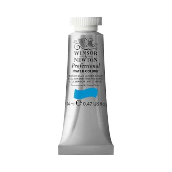 Winsor & Newton&reg; Professional Water Colour&trade; Paint Tube, 14mL Winsor Blue (Green Shade) {1}