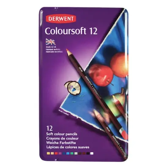 Derwent&reg; Coloursoft Pencil 12 Color Tin Set {3}