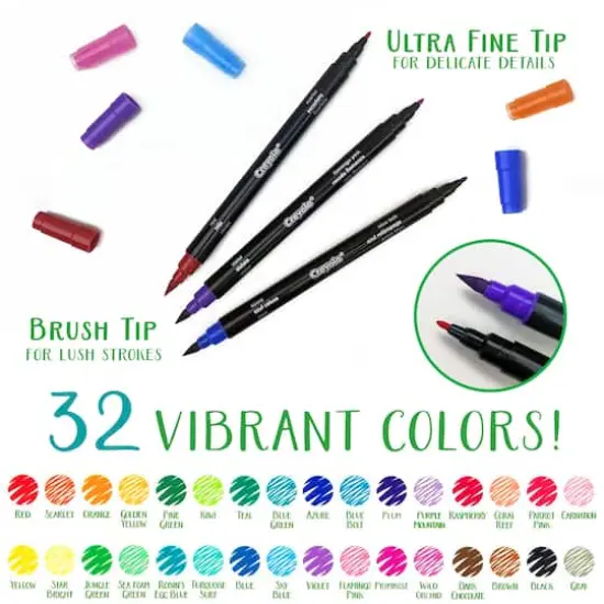 Crayola&reg; Signature&trade; Brush & Detail Dual-Tip Markers {3}
