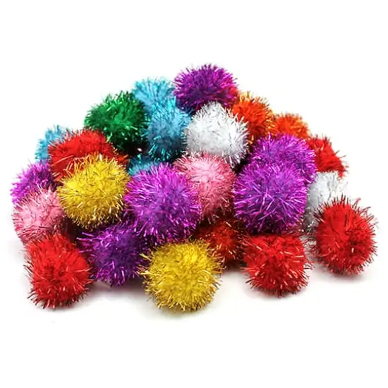 Pacon&reg; Creativity Street&reg; 1&rdquo; Glitter Pom Poms Assortment, 3 Pack Bundle {1}