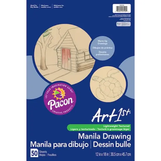 Art1st&reg; Manila Drawing Paper, 12" x 18", 6 Pack {1}