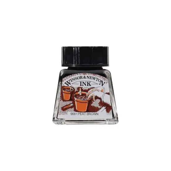 Winsor & Newton&reg; Drawing Ink, 14mL Peat Brown {1}