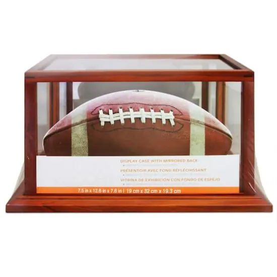 Brown Football Display Case With Mirror Back by Studio D&eacute;cor&reg; {1}