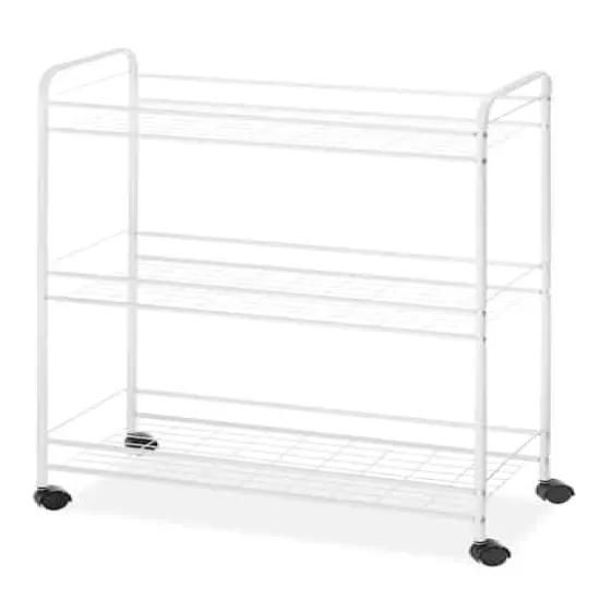 Whitmor Household Cart Slim 3 Tier, White {1}