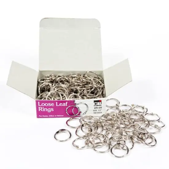 Charles Leonard Loose Leaf Rings, 1/2" Diameter, 100/Box {1}