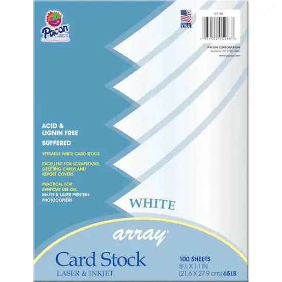 Array&reg; Card Stock, 100 Sheets White {1}