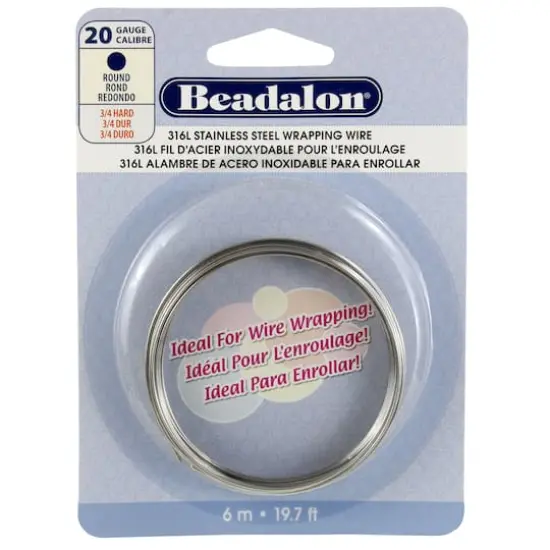 Beadalon&reg; 20 Gauge Round 316L Stainless Steel Wrapping Wire {4}
