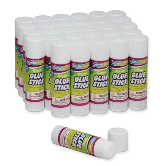 Creativity Street&reg; Clear 0.7 oz Glue Sticks, Pack of 30 {1}