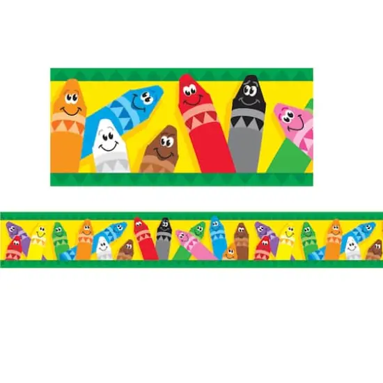 Bolder Borders&reg; Colorful Crayons Border Trims 214.5ft. {1}