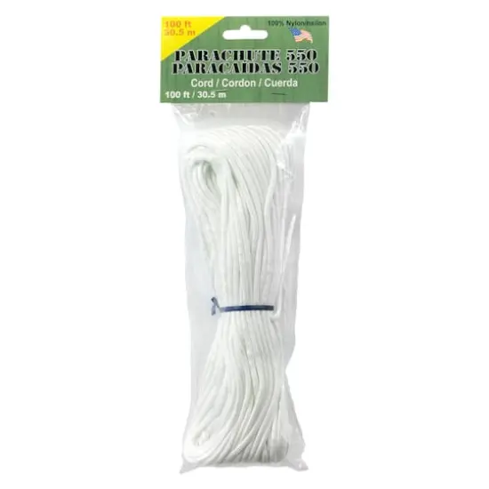 Parachute Cord, 550, 100 ft. White {1}