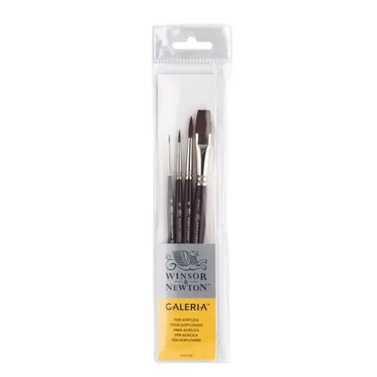 Winsor & Newton&reg; Galeria&reg; Short Handle 4 Piece Brush {1}