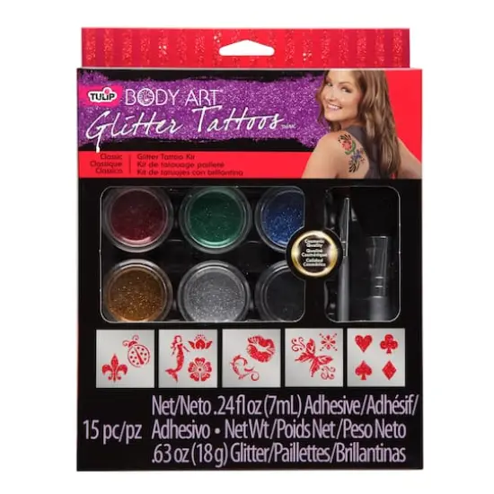 Tulip&reg; Body Art&trade; Glitter Tattoo Kit Classic {1}