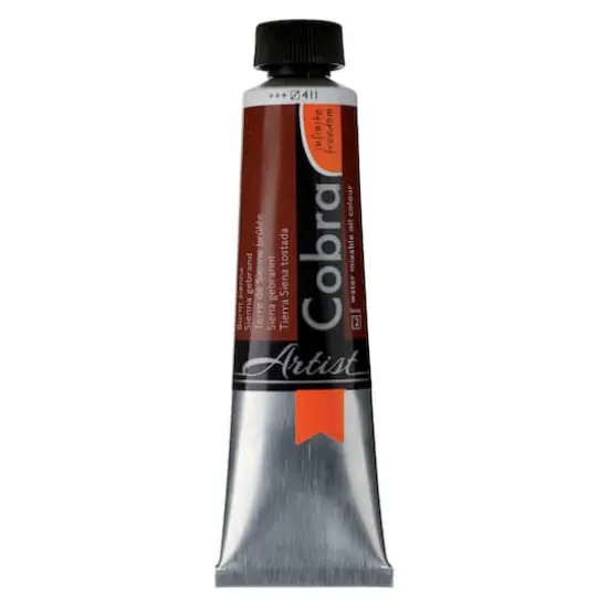 Cobra Artist Water Mixable Oil Colour, 40mL 411 Burnt Sienna {1}