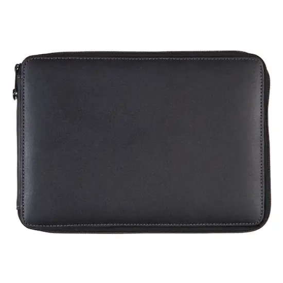 Global Art Genuine Leather Pencil Case, Black {1}