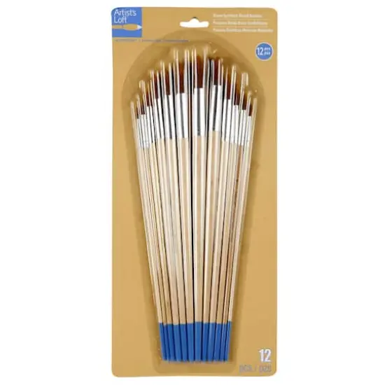 Brown Synthetic Round Brushes by Artist's Loft&reg; Necessities&trade; {3}