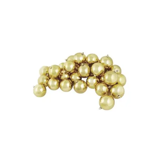 60ct Shiny Champagne Gold Shatterproof Ball Ornaments {1}