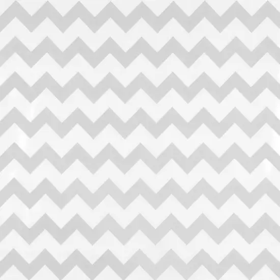Silver Chevron Oilcloth {1}