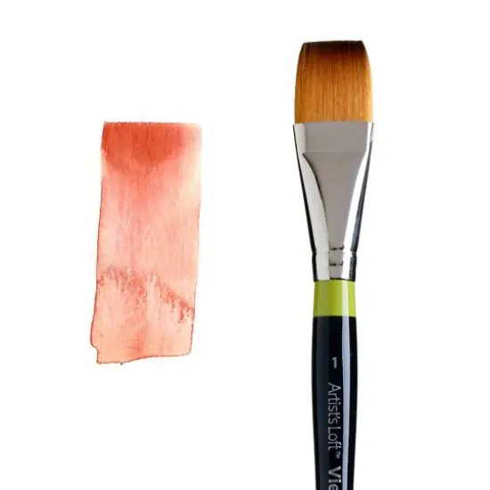 Golden Taklon Short Handle Flat Wash Brush by Artist's Loft&trade; Vienna  {3}