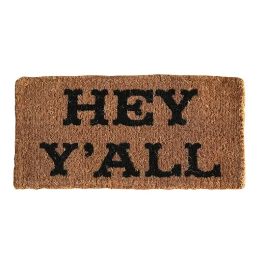 Hello Honey&reg; Hey Y'all Natural Coir Doormat {1}