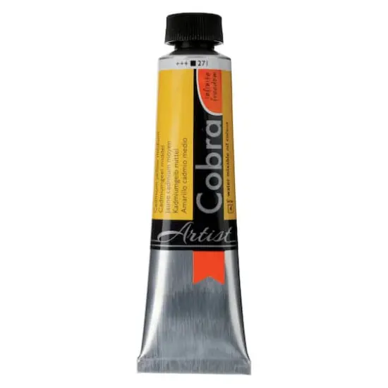 Cobra Artist Water Mixable Oil Colour, 40mL 271 Cadmium Yellow Medium {1}