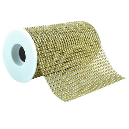 6" Bling Ribbon Wrap by Celebrate It&reg; Occasions&trade; Gold {1}