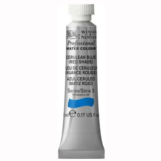 Winsor & Newton&reg; Professional Water Colour&trade; Paint, 5mL Cerulean Blue (Red Shade) {1}