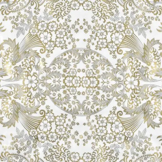 Gold/White Paradise Lace Oilcloth {1}