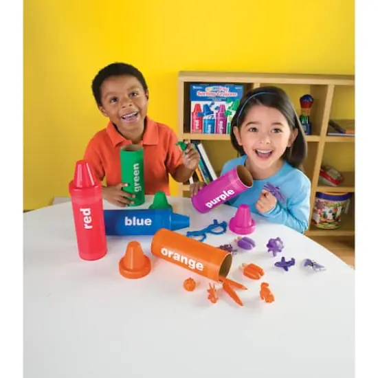 Rainbow Sorting Crayons {3}