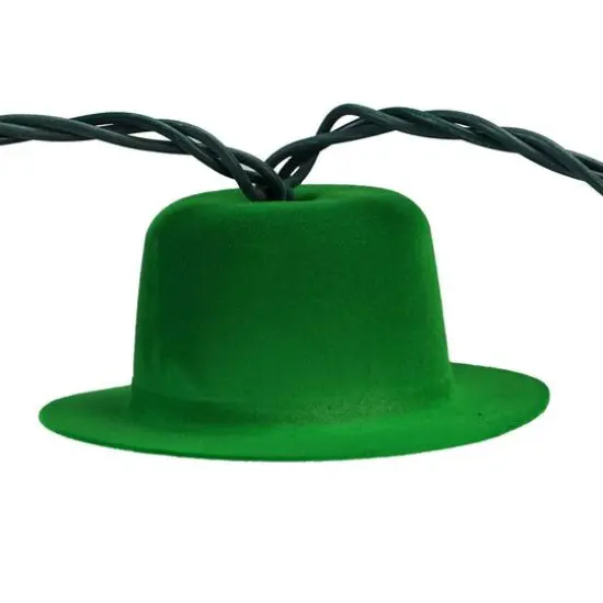 7.5ft. Green Derby Hat St. Patrick's Day String Lights {3}