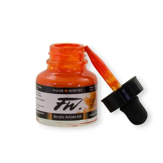 Daler-Rowney&reg; FW Acrylic Artists' Ink Flame Orange {4}