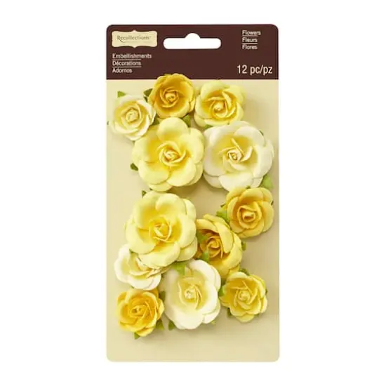 Yellow Sweetwater Rose Embellishments by Recollections&trade; Signature&trade; {1}