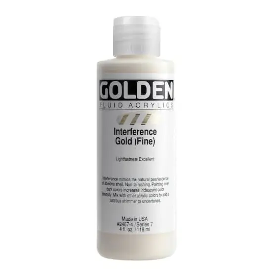 Golden&reg; Fluid Interference Acrylics 4oz. Interference Gold (Fine) {1}