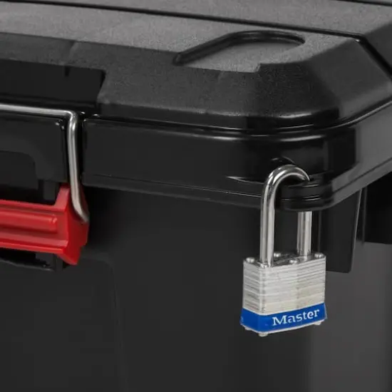 Iris&reg; WeatherPro&trade; Store-It-All 82qt. Tote, 4ct. Black/Red {7}