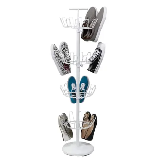 Honey Can Do White 4-Tier Shoe Tree {3}